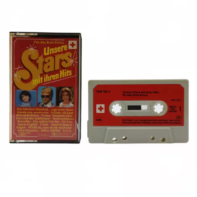 MC Unsere Stars mit ihren Hits Roy Black Heino Kassette Das Rote Kreuz 1977 2