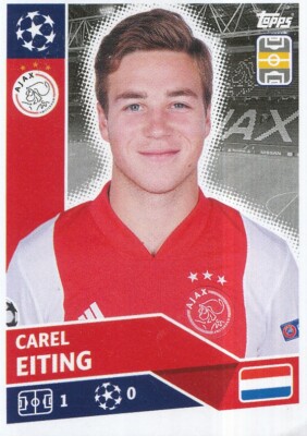 AJA13 CAREL EITING # NETHERLANDS AJAX TOPPS STICKER CHAMPIONS LEAGUE 2021 