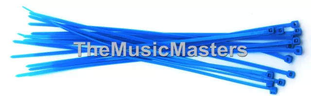 100 Blue 8" inch Wire Cable Zip Ties Nylon Tie Wraps 50lb USA Made Tiger Ties