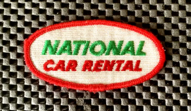NATIONAL CAR RENTAL VINTAGE EMBROIDERED SEW ON ONLY PATCH 3 1/4" x 1 3/4" NOS