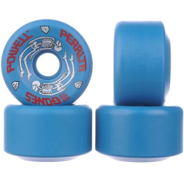 Lot De 4 Roues Longboard Powell Peralta G-Bones 64 Mm 97a - Noires, Neuves