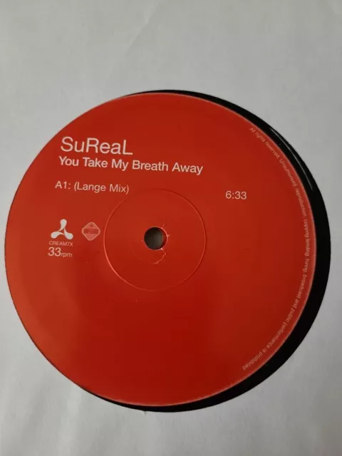 SuReal - You Take My Breath Away - 2x12" Promo - Lange & DJ Tiesto Mixes EX/EX 2