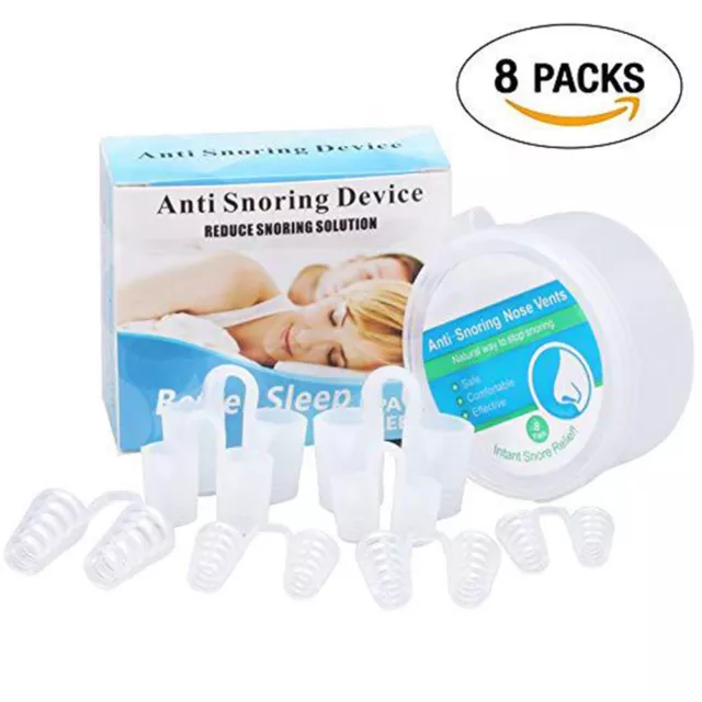 8 pz stop russare prese d'aria naso clip anti russare apnea sonno dilatatori nasali devi ZR