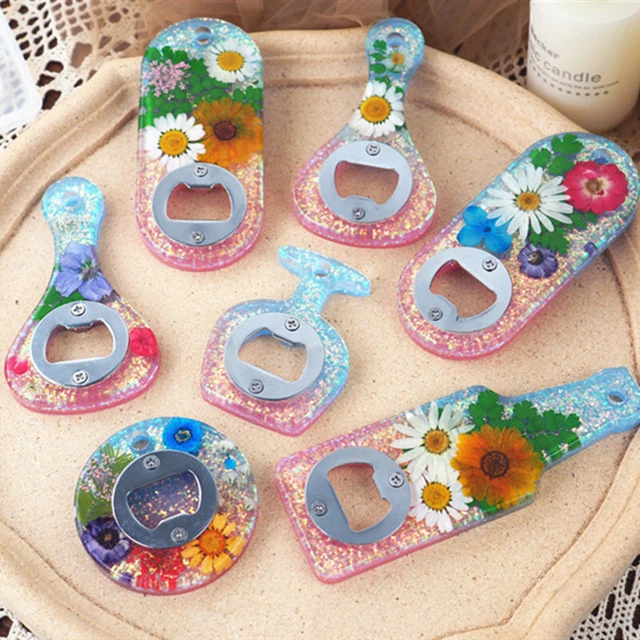 Korkenzieherharz Gussform Silikon Bierflaschenöffner DIY Kristall Epoxy Form Set 2