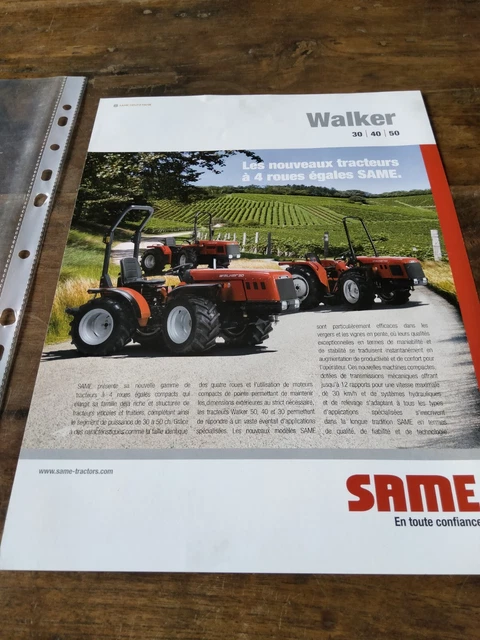 PROSPECTUS TRACTEUR SAME Walker Trattori Brochure Prospekt Tractor ...
