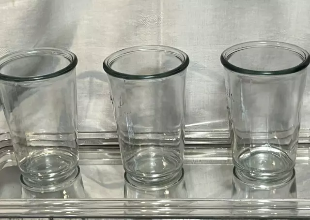 I J Collins Anchor Hocking Barware Glasses Set Of 3 -16oz each-1-has small chip.