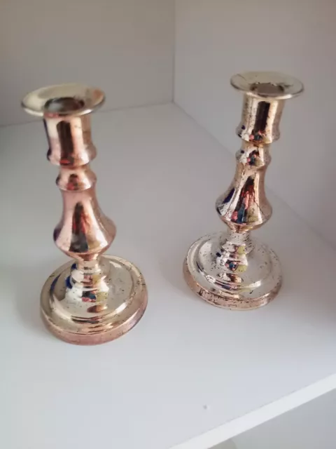 2x Original Vintage WMF Kerzen Leuchter versilbert Kerzenständer Englisch Stil 2