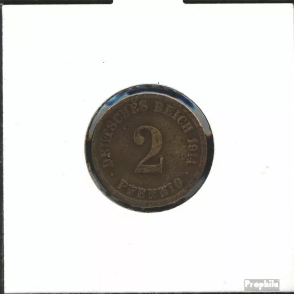 Deutsches Reich Jägernr: 11 1912 J sehr schön Bronze sehr schön 1912 2 Pfennig G