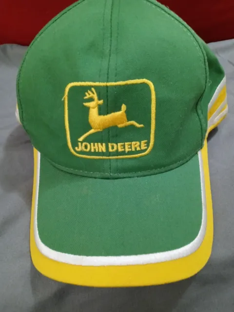 Vintage John Deere Hat Green Yellow Embroidered Deer Louisville Promotions Cap