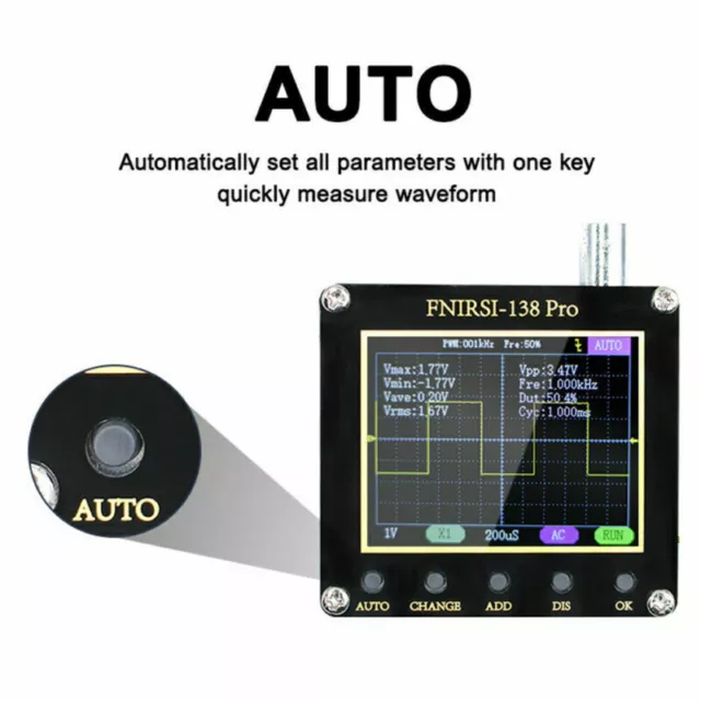 FNIRSI-138 PRO Digital Oscilloscope Small 2.5MS/s 200KHz OscilloscopeE1