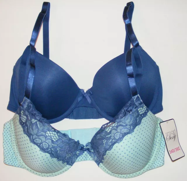 M&S SMOOTH CUP LACE TRIM UNDERWIRE PADDED PLUNGE T SHIRT BRA SIZE