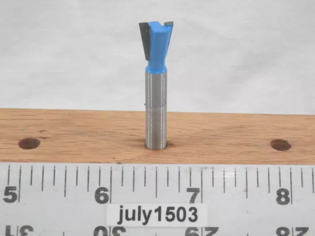 (1) NEW  3/8" D 9° Dovetail Bit Carbide Tipped Router Bit Drawer Box Jig w2