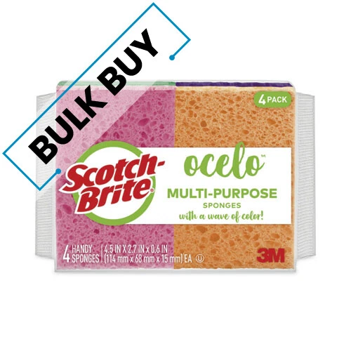 Vibrant Color Sponges, 4.7 X 3, 0.6" Thick, Assorted C | Bulk order of 5 Packs