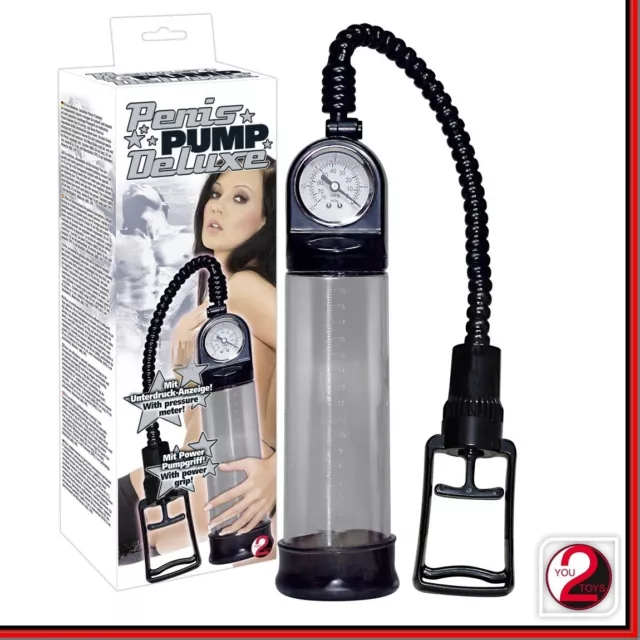 Penis Pump Deluxe Sviluppatore a pompa con manometro Toy Sexy Grosso e Duro