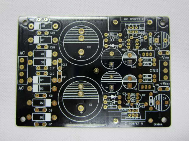 Kubota Low noise Audio adjust regulator power supply bare DIY gold plated pcb