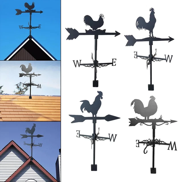 Girouette Coq Déco Jardin - Acier Inoxydable Animal