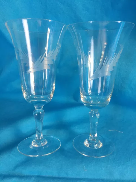 Princess House Heritage Wine Champagn Cordial Glasses Stemmed Footed Trumpet 2