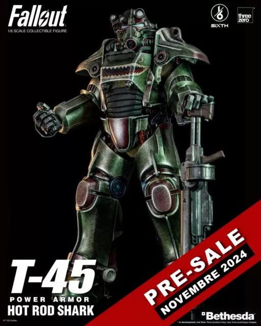 Fallout T-45 Hot Rod Shark Power Armor 1/6 Action Figure - Threea Toys Threezero