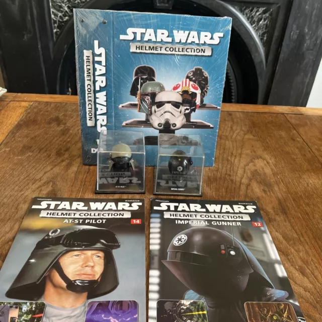 2 Star Wars Helmets Magazines DeAgostini AT-ST pilot Gunner 12, 14 + new binder