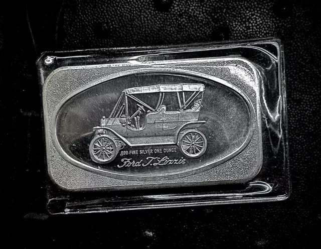 1 ozt Madison Mint Ford T. Lizzie .999 SILVER Bullion Art Bar