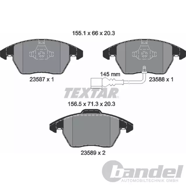 TEXTAR BREMSSCHEIBEN + BELÄGE VORNE + HINTEN für VW GOLF 5 6 A3 LEON OCTAVIA 3