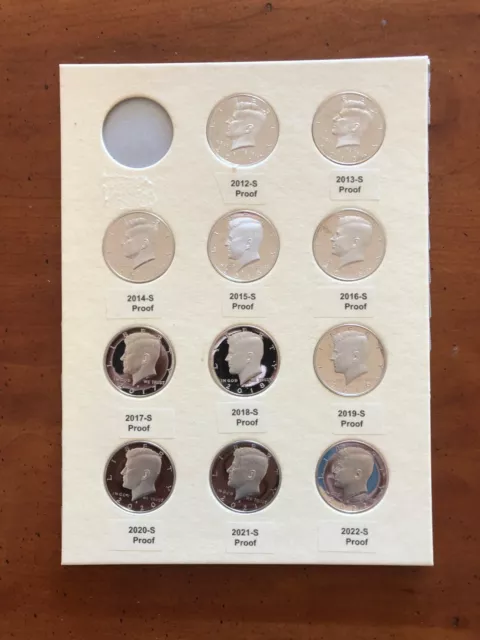 2012-S thru 2022-S Gem Proof CN-Clad Kennedy Half Dollar 11 pc Set