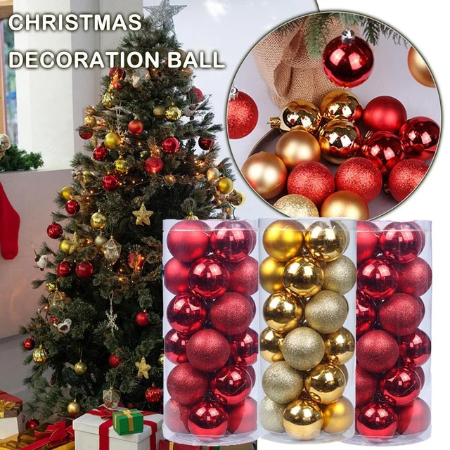 24X CHRISTMAS BAUBLES Tree Balls 2024 Party Wedding Ornament XmasDecor