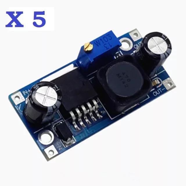 5 Moduli Lm 2596 Convertitore Dc/Dc 1,3/37V Step Down