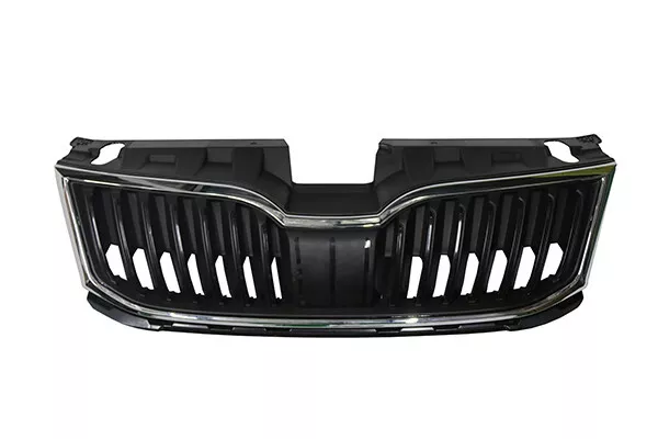 GRILLE PARE CHOCS AVANT CENTRE CALANDRE CHROME pour SKODA OCTAVIA III 06.16-