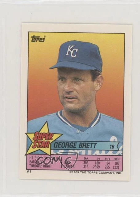 1989 SUPER STAR Sticker Back Cards George Brett Jose Uribe Chet Lemon ...