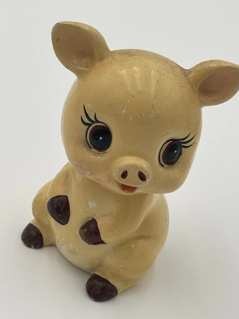 Vtg MCM Pig Shapes Piggy Bank