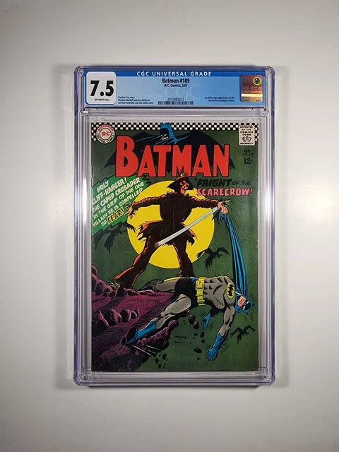 BATMAN #189 (Scarecrow 1st Silver Age appearance) CGC 7.5 OW DC Comics 1967