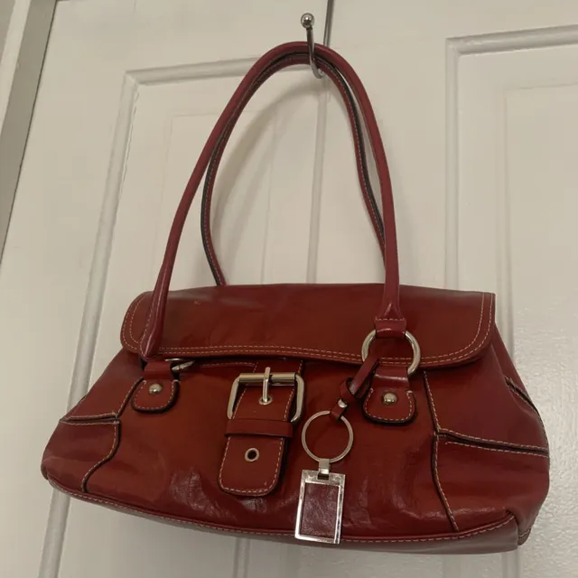 Giani Bernini Shoulder bag /Handbag Red Leather 14 x8