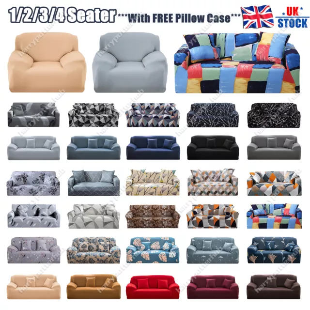 Sofa Covers Seater 1 2 3 Elastic Settee Stretch Slipcover Couch Floral Protector