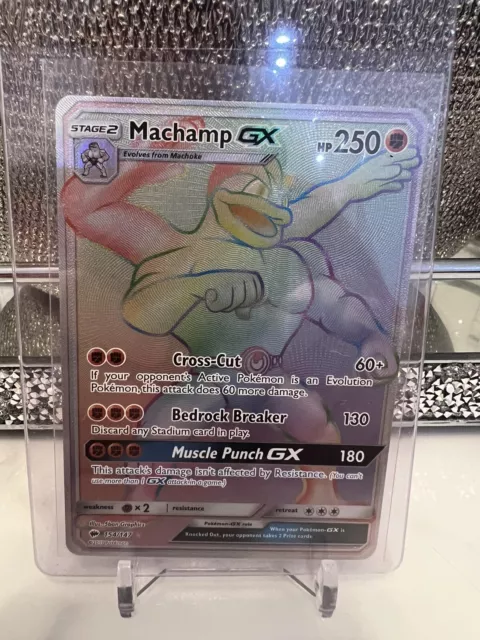 Machamp GX 154/147 Burning Shadows - Secret Rare Rainbow- Pokemon TCG Card