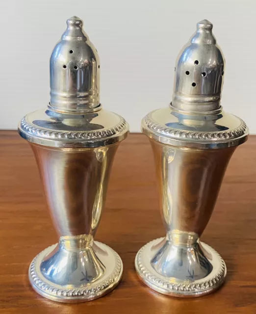 Vintage Duchin Creations Sterling Silver Weighted Salt & Pepper Shakers