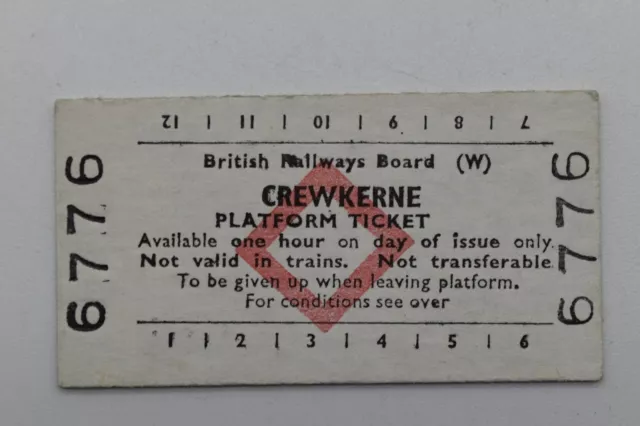 British Railways Board (W) Crewkerne Platform Ticket 6776