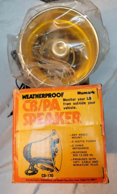 CB All Weather PA Speaker Horn CB Radio 8 Ohms Impedance 5 Watt 10" Cable Numark