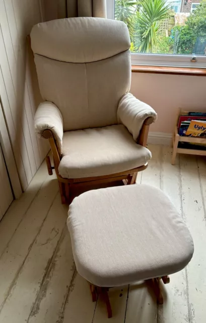 Dutailier Nursery Maternity Nursing Glider Chair And Footstool