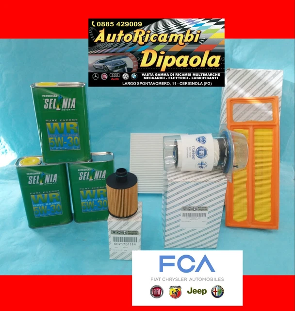 Kit Tagliando 4 Filtri Per Fiat Panda 1.3 Multijet Euro 5