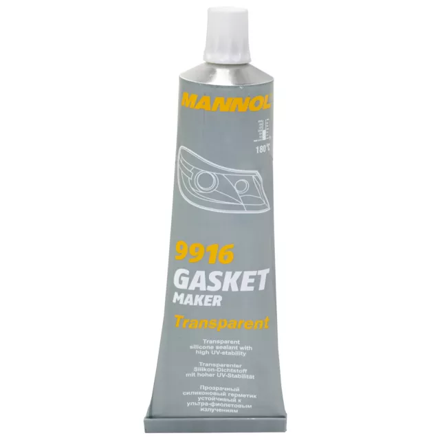 MANNOL 9916 Gasket Maker Transparent Dichtmasse Kleber Scheinwerfer Blinker 85g