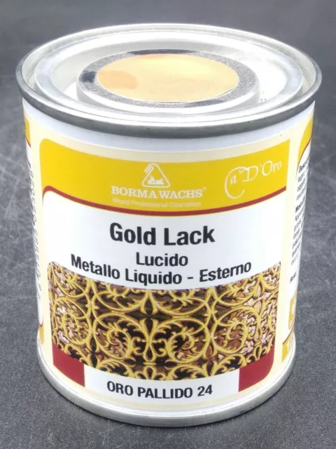 Vernice Doratura per esterni  Borma Wachs Gold Lack Oro Pallido 24. Ml.125