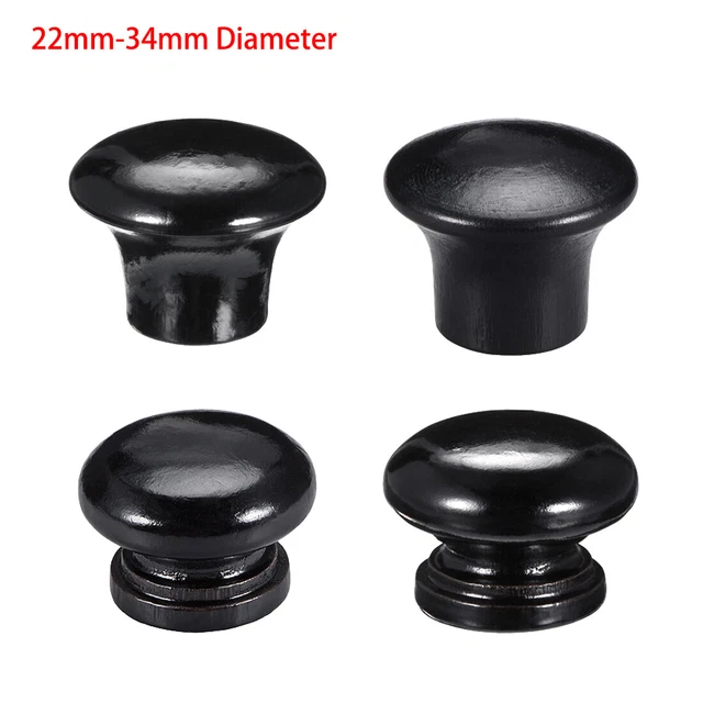 22mm-34mm Dia Wooden Round Knob Handle Cabinet Cupboard Dresser Drawer Door Pull