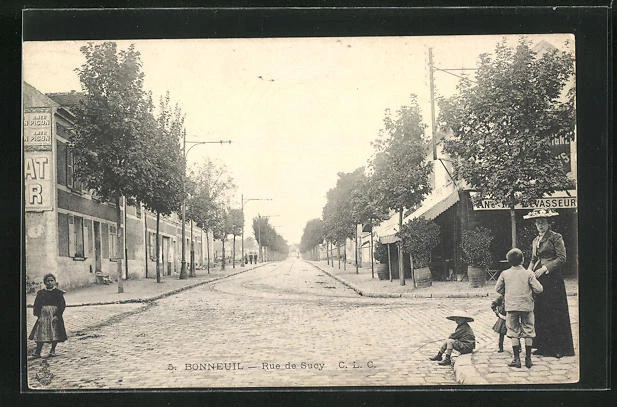 CPA Bonneuil, Vue dans la Rue de Sucy 1961