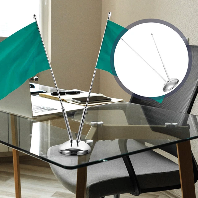 Flag Fixator Table Flag Pole Metal Bracket Desktop Stand Indoor