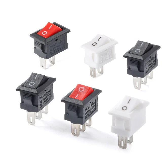 SMALL MINI ON/OFF Rectangle Rocker Switch Car Dashboard Dash Boat 12V ...