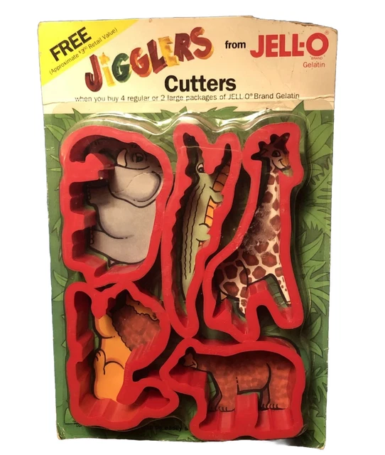MOLDES DE CORTADORES DE JIGGLERS DE GELATINA DE COLECCIÓN - Safari de animales - NUEVO DE LOTE ANTIGUO SELLADO