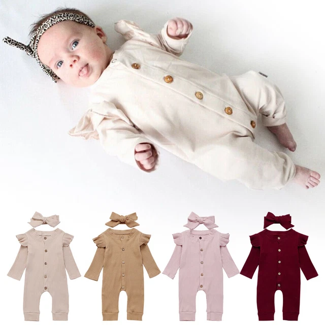 Tuta Fashion Neonato Bambina Bambino Tuta Tuffale Fashion Ruffi Manica Lunga