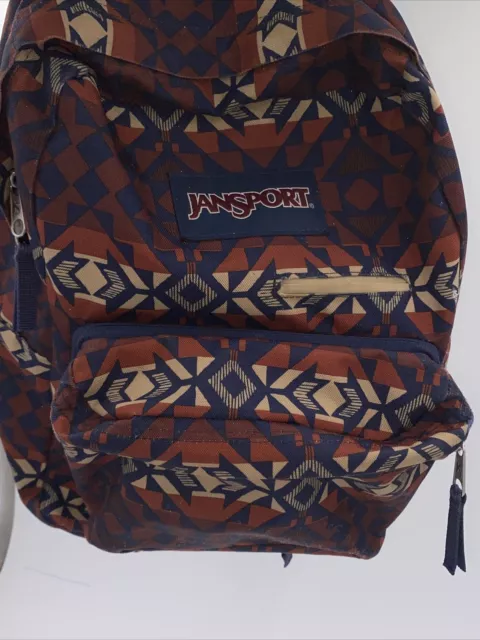 Jansport Big Large Student School Hiking Aztec Design Backpack