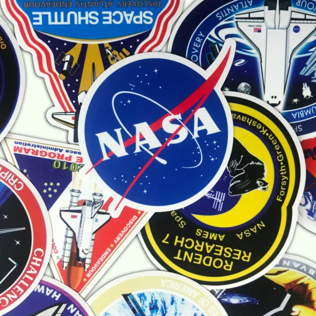 45 PCS NASA Mission Badge Vinyl Stickers Space Shuttle Apollo SET Lot